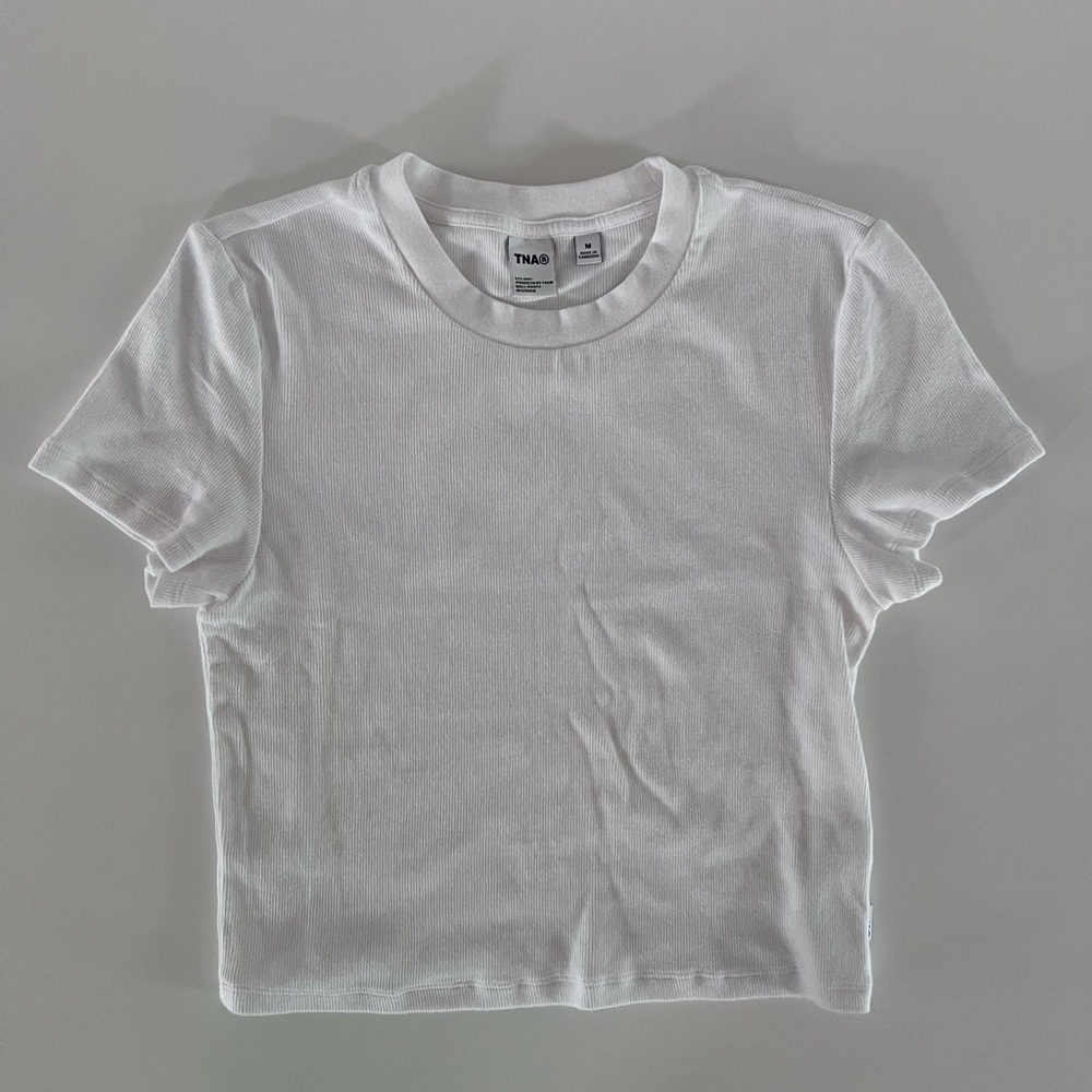 TNA Crisp White Ribbed Tee